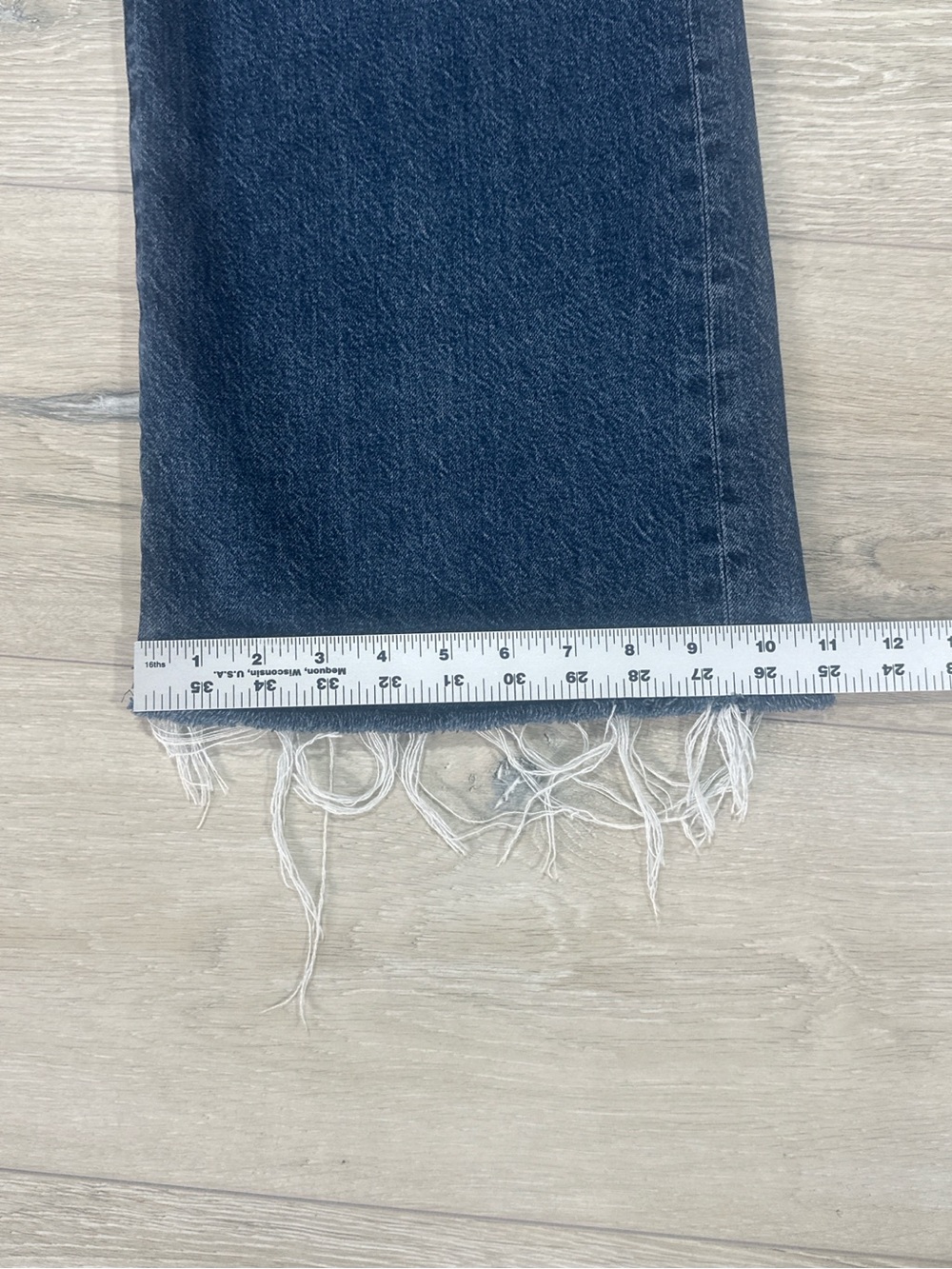 Citizens of Humanity Annina High Rise Wide Raw Hem Jeans Tagged 31 Measured 34 - Picture 7 of 10